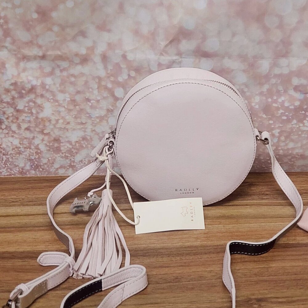 RADLEY London “Hello Sunshine” Small Circle Leather Crossbody Bag (Orchid) - NWT